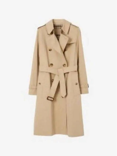 Kensington Heritage Cotton Trench Double Coat Beige - BURBERRY - BALAAN 2