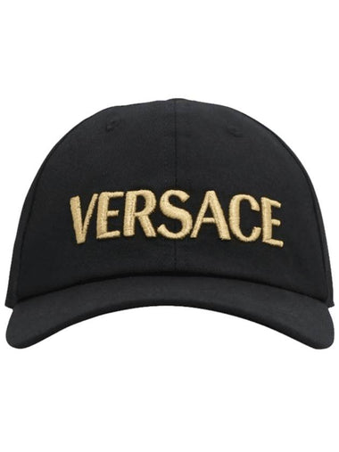 Embroidered Logo Ball Cap Black - VERSACE - BALAAN 1