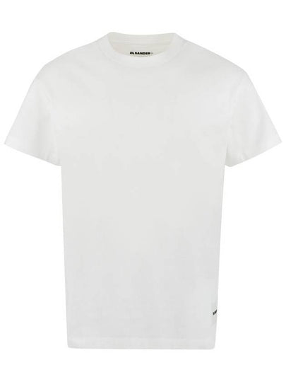 Logo Patch Cotton Short Sleeve T-Shirt 3 Pack White - JIL SANDER - BALAAN 2