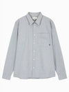 Jeans Melange Utility Long Sleeve Shirt Grey - CALVIN KLEIN - BALAAN 2