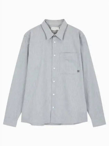 Jeans Melange Utility Long Sleeve Shirt Grey - CALVIN KLEIN - BALAAN 1