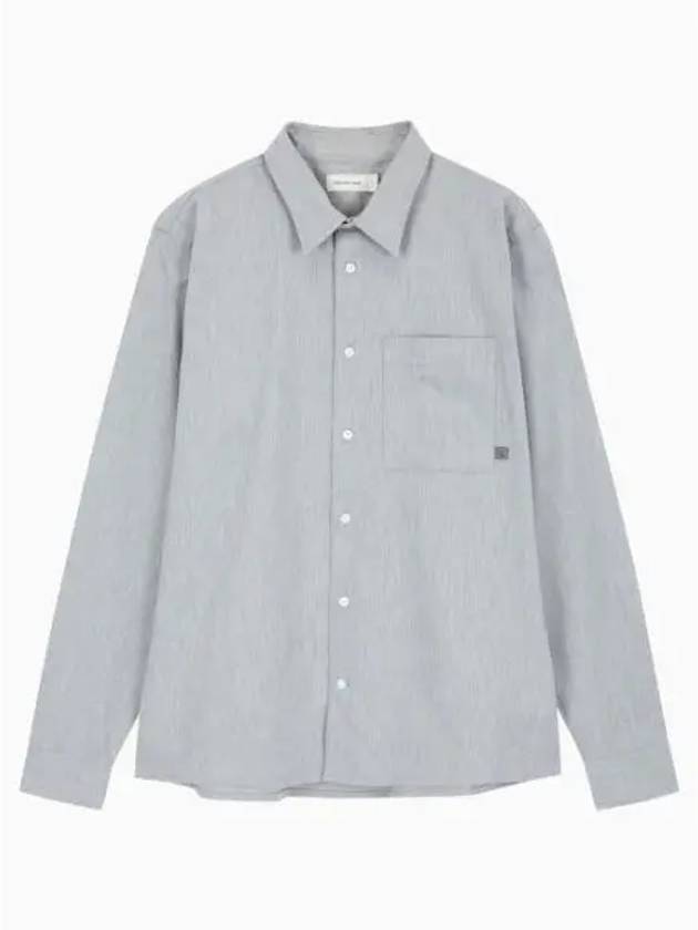 Jeans Melange Utility Long Sleeve Shirt Grey - CALVIN KLEIN - BALAAN 2