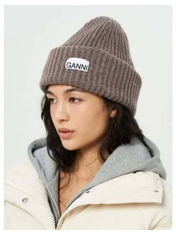 Structure Lip Beanie Yellow Wish Brown Domestic Product GM0024090409080 - GANNI - BALAAN 1