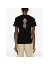 Archivio Cotton Short Sleeve T Shirt Black - STONE ISLAND - BALAAN 4