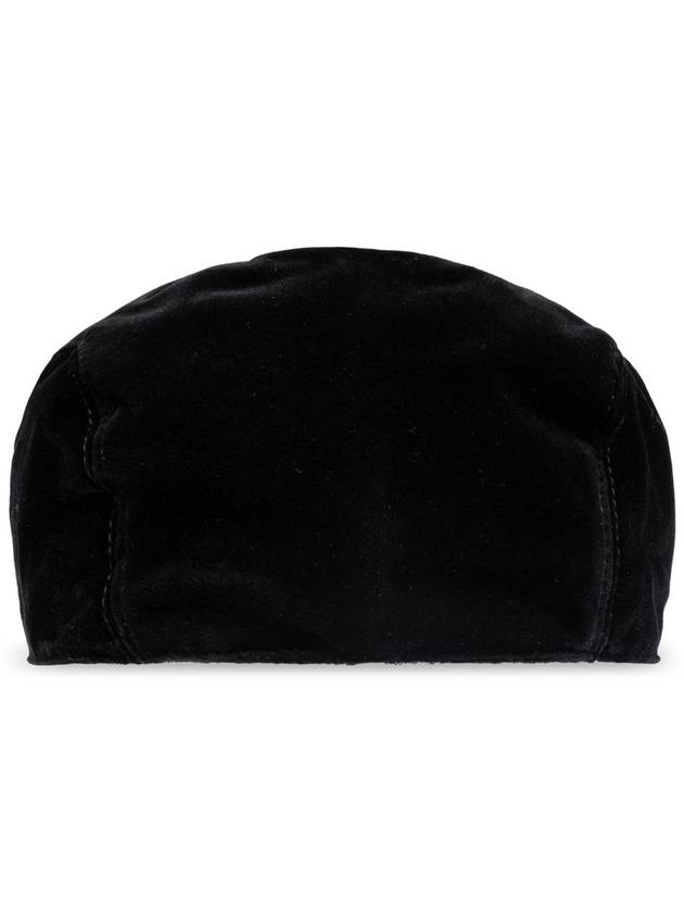 Dolce & Gabbana Velvet Flat Cap, Men's, Black - DOLCE&GABBANA - BALAAN 3