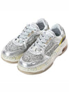 Women's Draked Glitter Leather Low Top Sneakers White Silver - PREMIATA - BALAAN 2