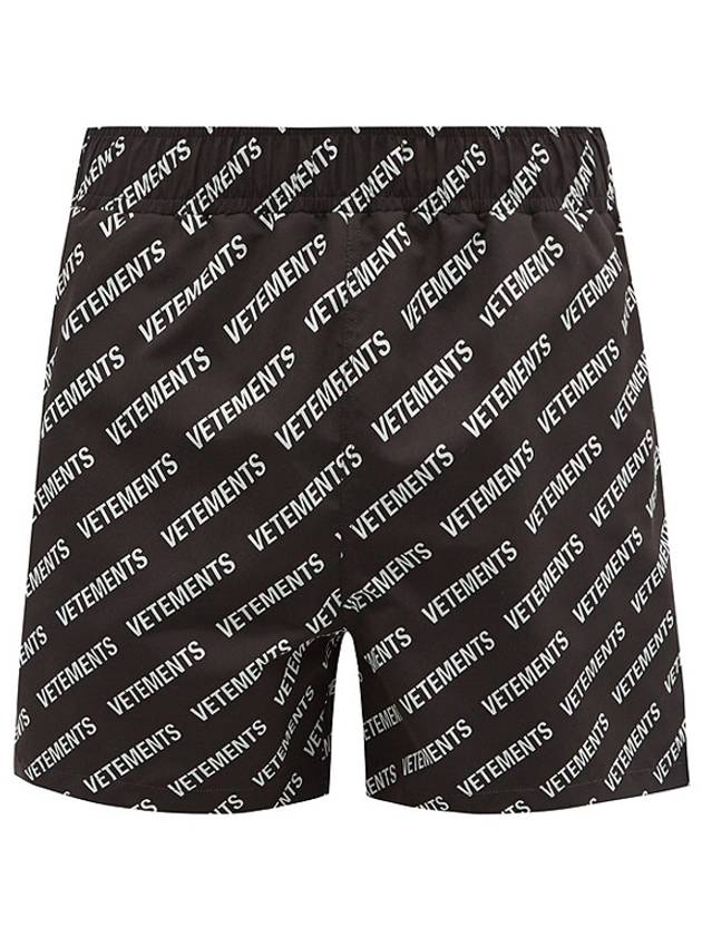 White Logo Swim Shorts Black - VETEMENTS - BALAAN.