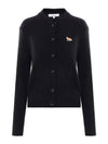 Baby Fox Patch Wool Cardigan Black - MAISON KITSUNE - BALAAN 2