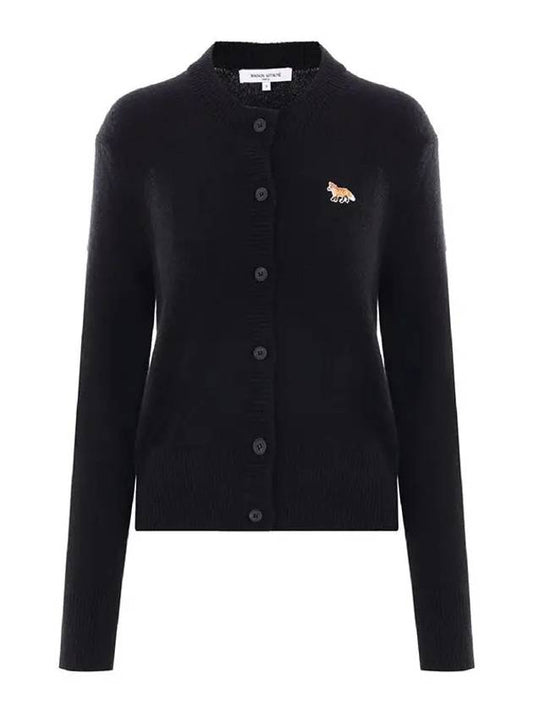 Baby Fox Patch Wool Cardigan Black - MAISON KITSUNE - BALAAN 2