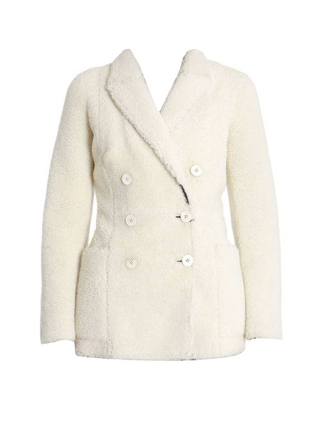 Women's Wool Double Coat White - ALEXANDER MCQUEEN - BALAAN 1