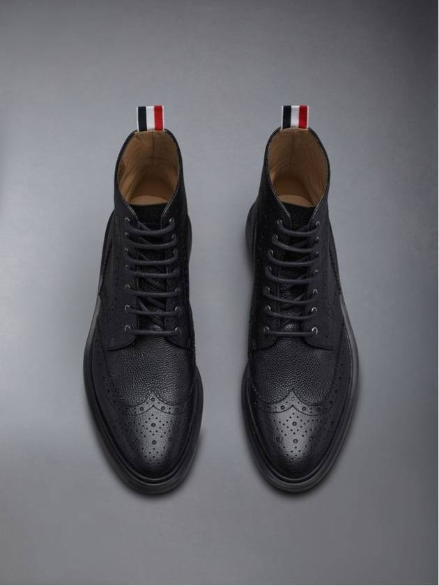 Women's Lightweight Sole Wingtip Walker Boots Black - THOM BROWNE - BALAAN.