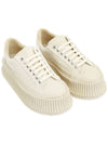 Lace-Up Cotton Low Top Sneakers Ivory - JIL SANDER - BALAAN 4