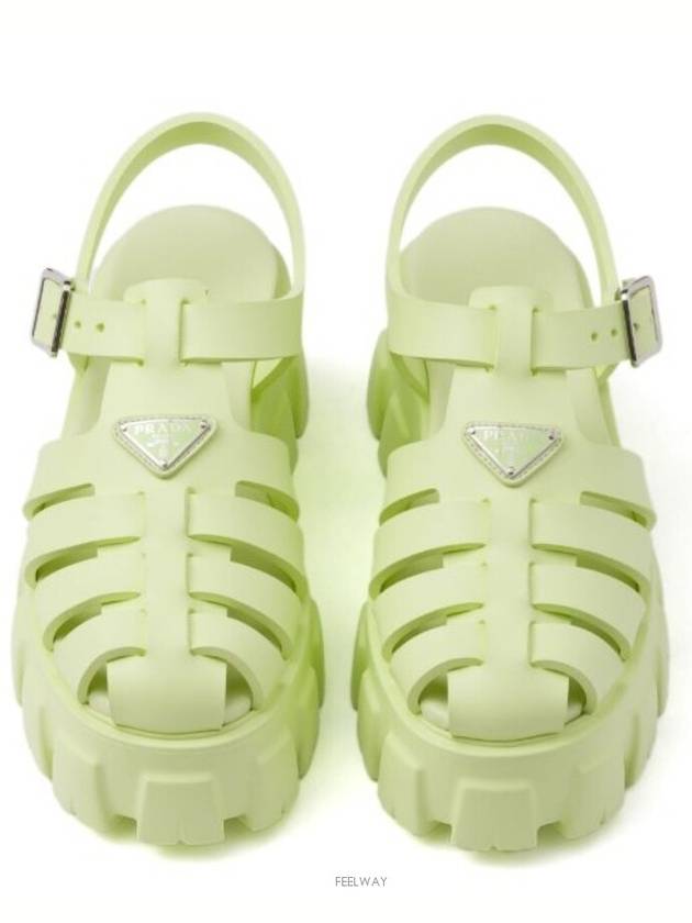 Monolith Rubber Sandals Green - PRADA - BALAAN 3