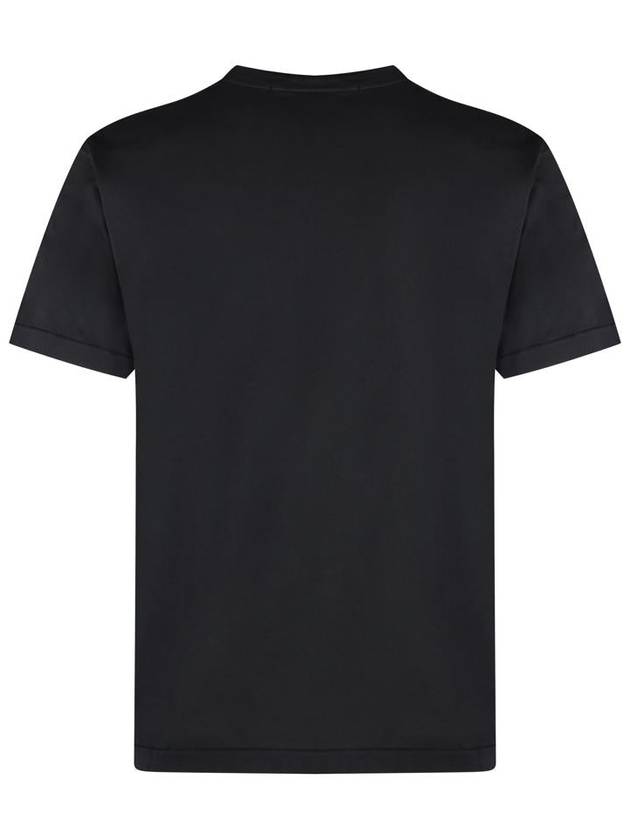 Logo Patch Short Sleeve T-Shirt Black - STONE ISLAND - BALAAN 3