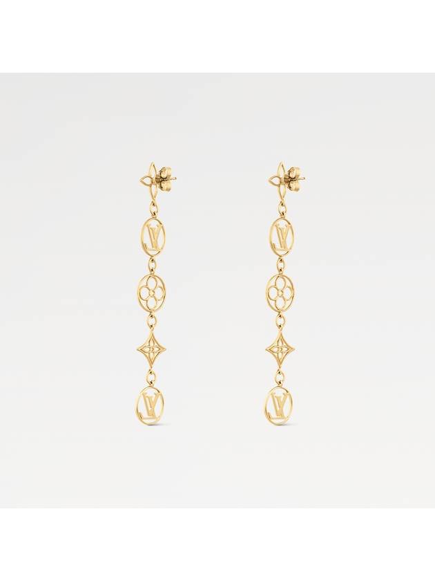 LV Lace Earrings Gold - LOUIS VUITTON - BALAAN 4