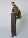 Slung Check Wide Pants Brown - ATHPLATFORM - BALAAN 6