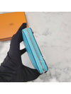 Silk-in Compact Zipper Half Wallet Card Coin Purse Apsong Blue Color H077756CKAD - HERMES - BALAAN 2