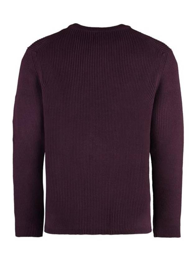 Full Rib Crew Neck Knit Top Purple - CP COMPANY - BALAAN 3