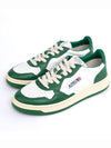 Men's Medalist Leather Low Top Sneakers Green - AUTRY - BALAAN 2