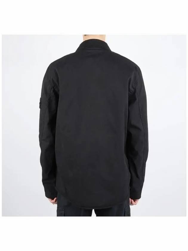 Supima Cotton Twill Over Long Sleeve Shirt Black - STONE ISLAND - BALAAN 5