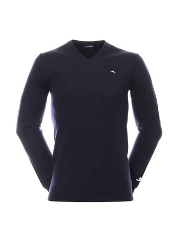 Men's Golf Lymann Knit Top Navy - J.LINDEBERG - BALAAN 1