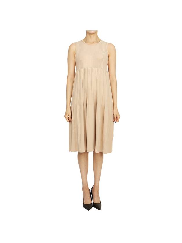 Vanezza Sleeveless Short Dress Beige - MAX MARA - BALAAN 1