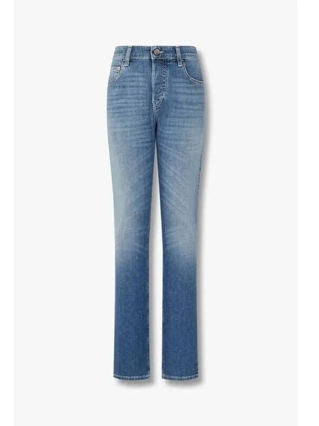 Women s Washed Regular Denim Pants Indigo - EMPORIO ARMANI - BALAAN 1