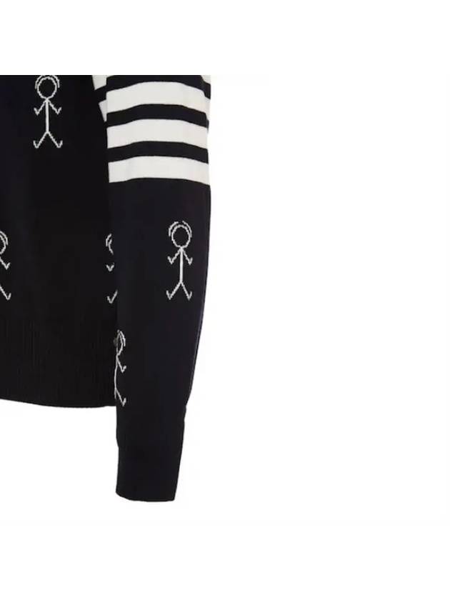 Mr. Thom Icon Diagonal Knit Top Navy - THOM BROWNE - BALAAN 6