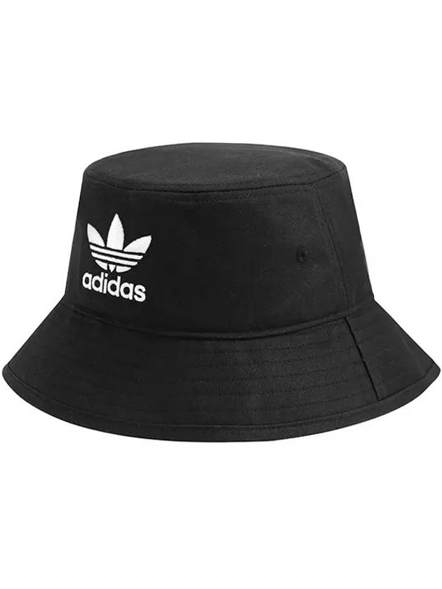 Trefoil Logo Bucket Hat Black - ADIDAS - BALAAN 3