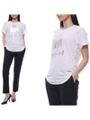 Women's Coldy Linen Logo Short Sleeve TShirt TS0004FA A1N10E 20WH 24S - ISABEL MARANT - BALAAN 1