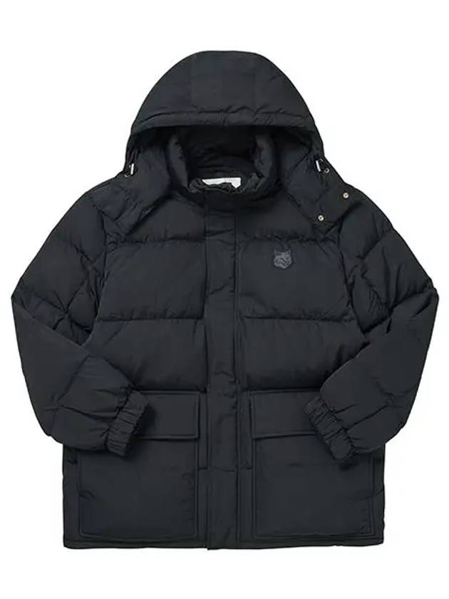 Puffer Bold Fox Head Patch Nylon Hood Padding Black - MAISON KITSUNE - BALAAN 6