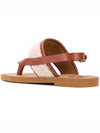 Woody Shearling Flat Sandals Brown - CHLOE - BALAAN.