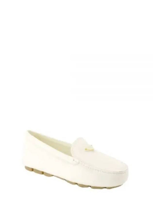 Triangle Logo Driving Shoes Ivory - PRADA - BALAAN 2