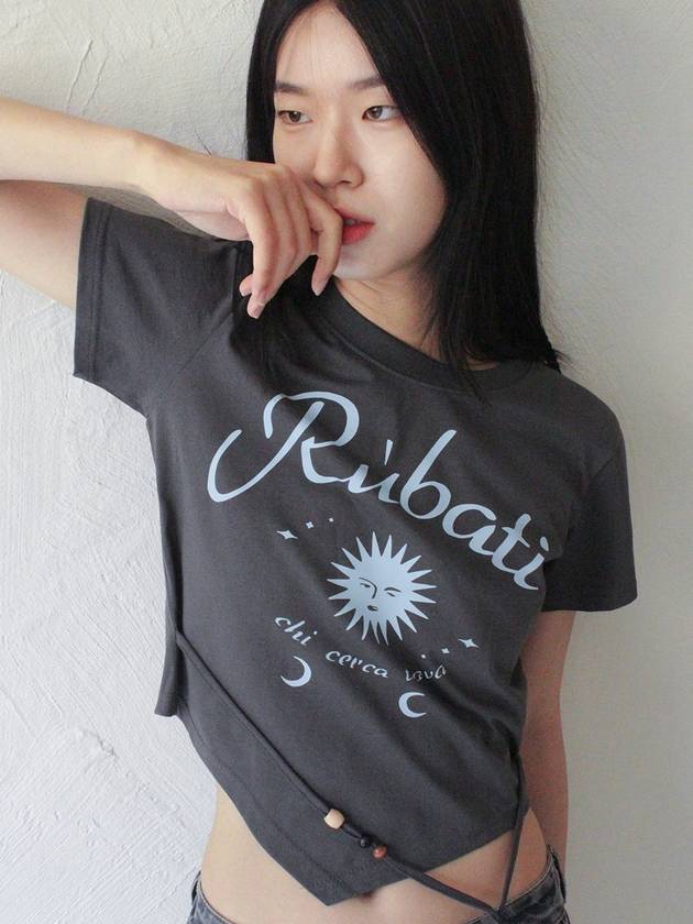 Sun and Moon Strap Tshirt CHARCOAL - RUBATI - BALAAN 5