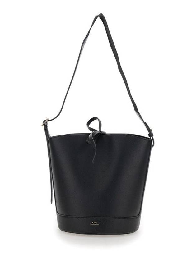 Ana Leather Shoulder Bag Black - A.P.C. - BALAAN 3