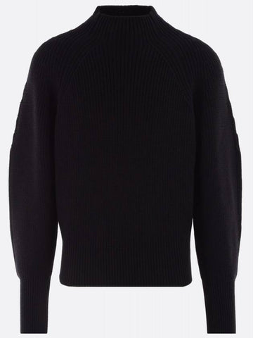 Ferragamo ribbed wool men s pullover sweater knit black 122071 002 - SALVATORE FERRAGAMO - BALAAN 1