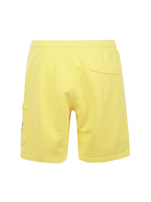 Wappen Patch Pocket Drawstring Shorts Yellow - STONE ISLAND - BALAAN 3