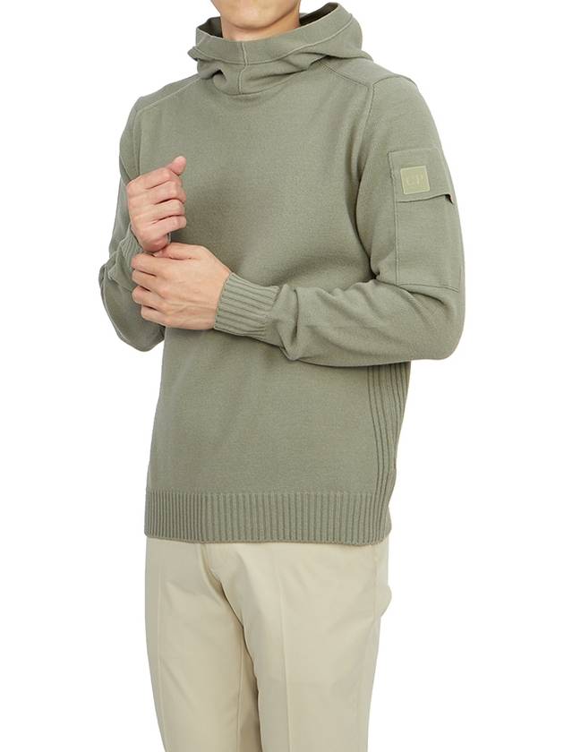 Metropolis Hooded Knit Top Green - CP COMPANY - BALAAN 6