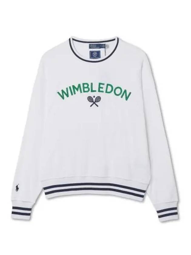 W Wimbledon terry sweatshirt white - POLO RALPH LAUREN - BALAAN 1