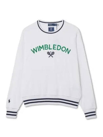 30 points paid W Wimbledon terry sweatshirt white - POLO RALPH LAUREN - BALAAN 1