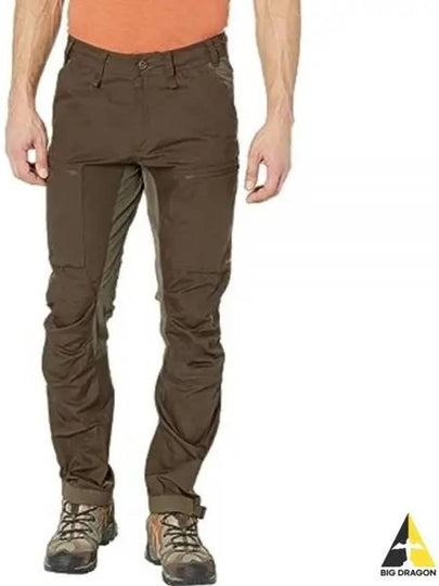 Men's Long Abisko Light Trekking Track Pants Dark Olive - FJALL RAVEN - BALAAN 2