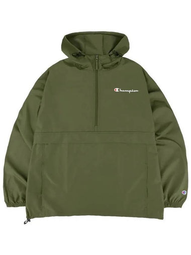 US Logo Stadium Packable Anorak Olive - CHAMPION - BALAAN 1