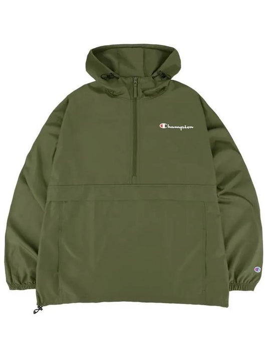 US Logo Stadium Packable Anorak Olive - CHAMPION - BALAAN 1