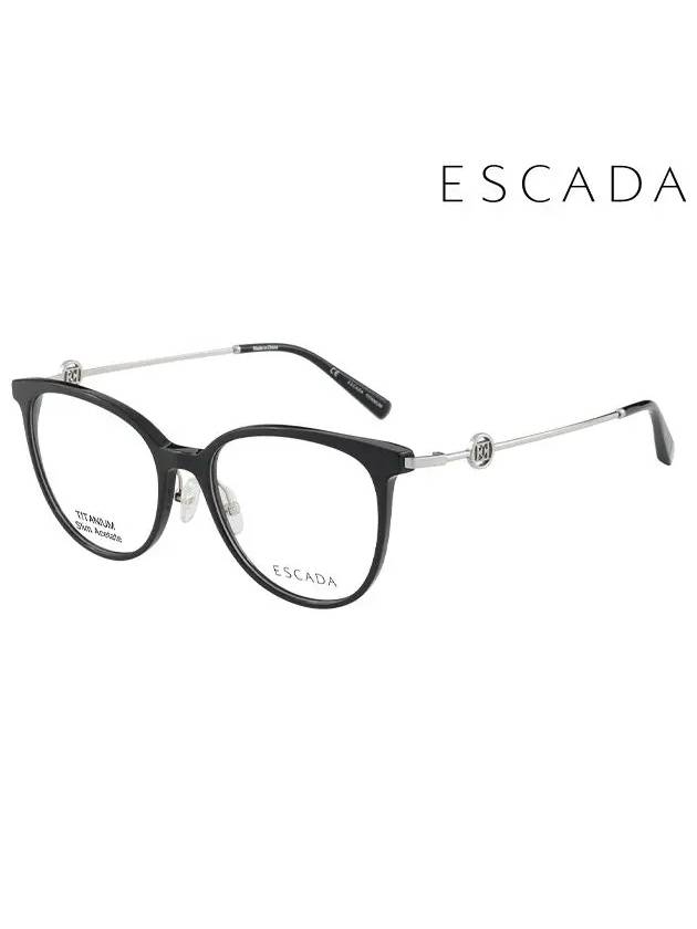 Glasses Frame VES B32F 0700 Round Titanium Men Women - ESCADA - BALAAN 1