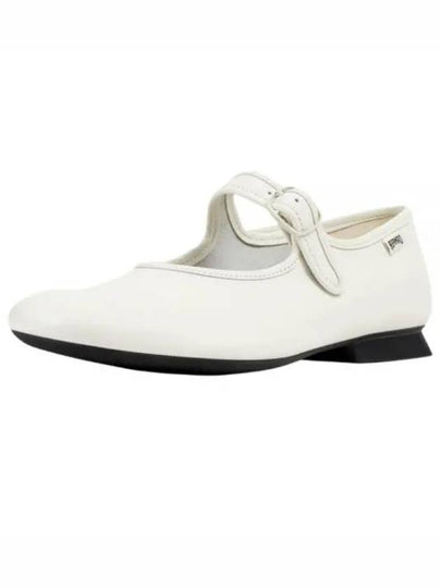 Casi Myra Leather Mary Jane Flat Shoes White - CAMPER - BALAAN 2