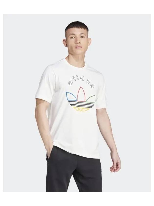 Graphic Trefoil Logo Short Slevee T Shirt White - ADIDAS - BALAAN 2