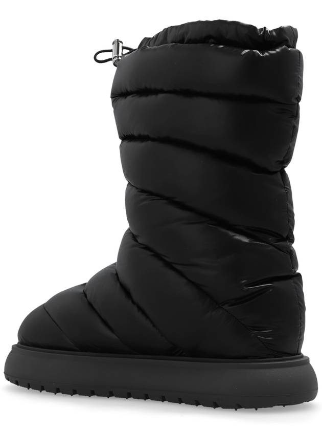 Gaia Logo Patch Pocket Padded Winter Boots Black - MONCLER - BALAAN 6