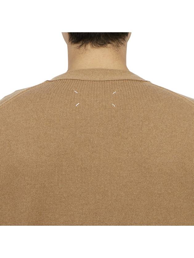 Cashmere Back Stitch Cardigan Beige - MAISON MARGIELA - BALAAN 8