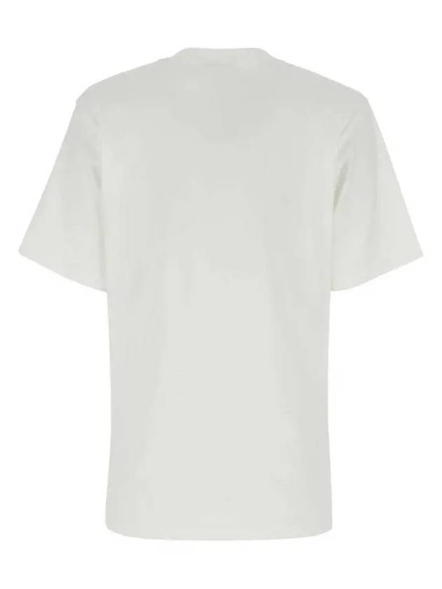 Logo Print Cotton Jersey Short Sleeve T-Shirt Off White - MONCLER - BALAAN 4