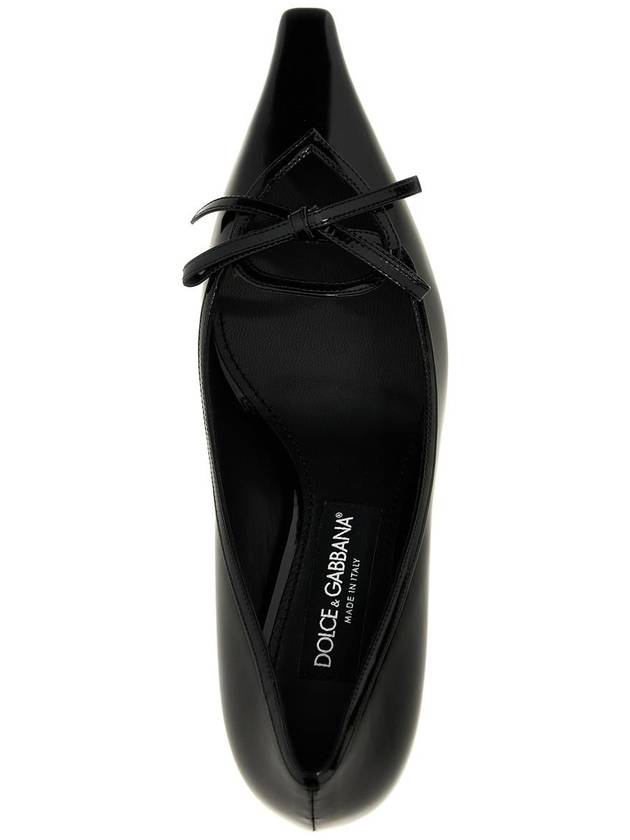 Shiny Calfskin Pumps Heel Black - DOLCE&GABBANA - BALAAN 5